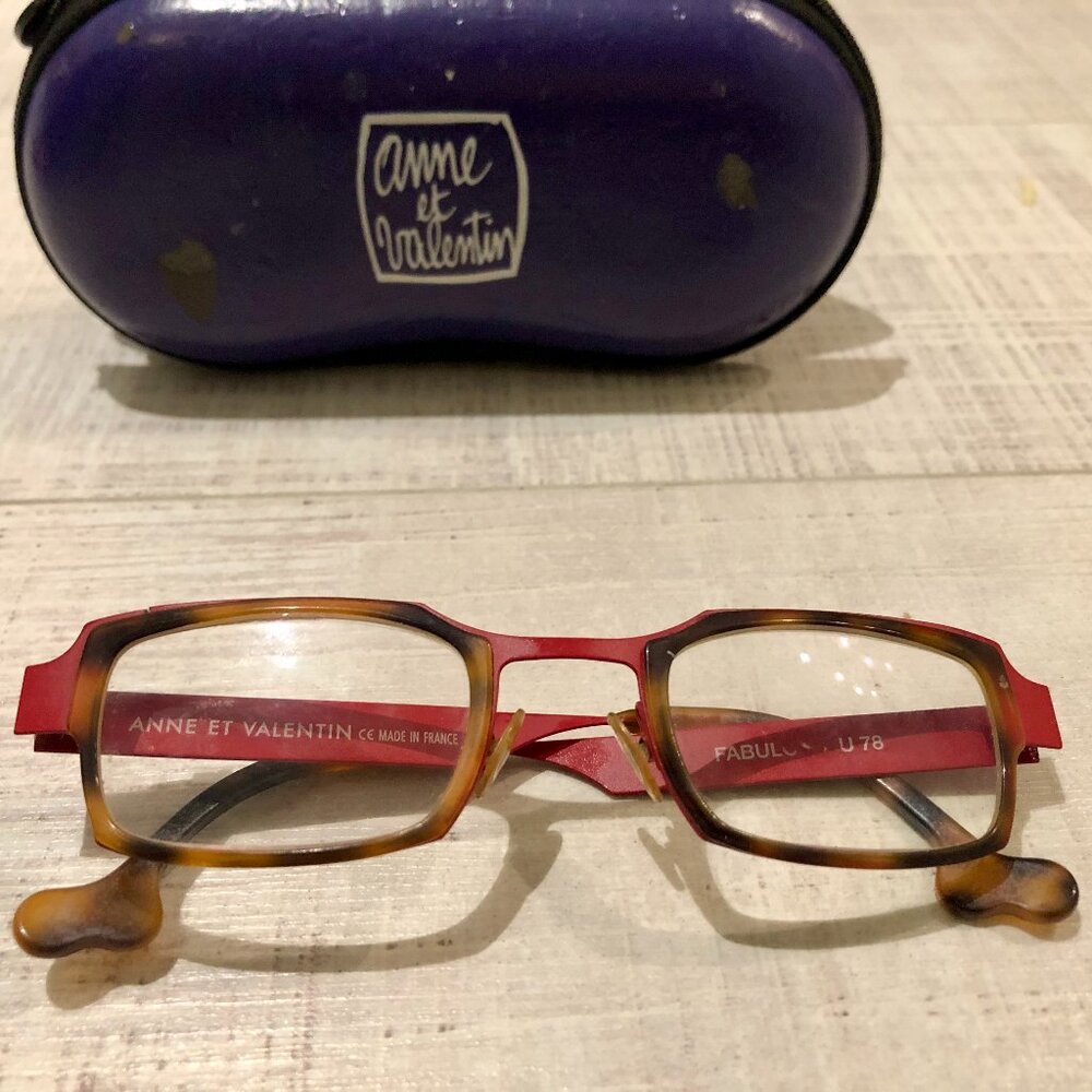 Anne et Valentin Fabulous Frames Red Tortoise Eyeglasses Made in France ORI